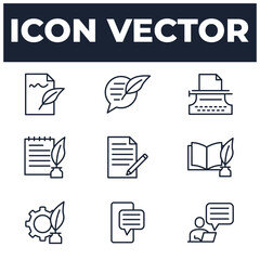 set of Text Related elements symbol template for graphic and web design collection logo vector illustration