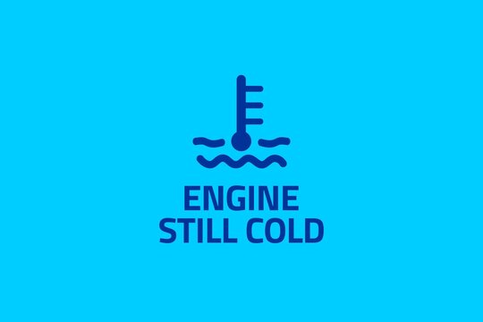 Blue Warning Light And Engine Still Cold Message