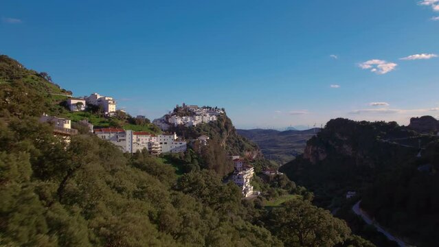 Flying near the village of Casares, Spain