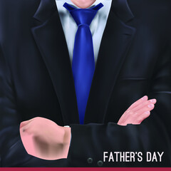 Happy father day. Elegant gentleman clother. Black jacket and white shirt
