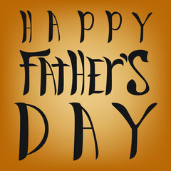 Happy father day with yellow background