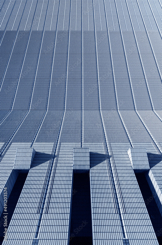 Poster exterior of modern building. architecture abstract background