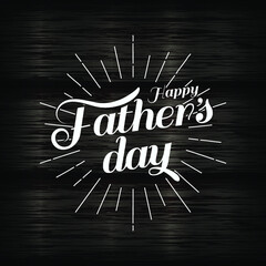 Happy father day blackboard- labels, stickers, hand lettering, was written with the help 