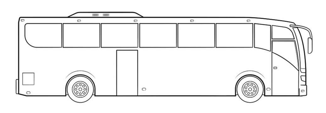 recommend clip art: Long range coach vector stock illustration