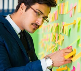 Businessman with many business priorities
