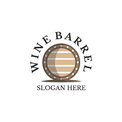  Wine barrel logo vector, Perfect to use for the brewery industry, beer cafe or anything related to wine barrels.