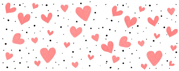 red hearts background