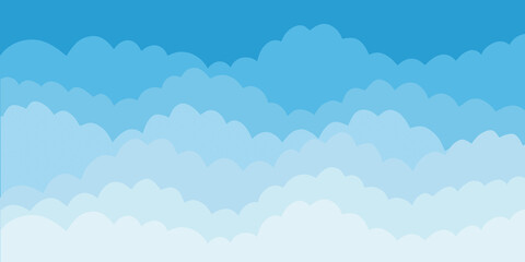 blue sky with clouds illustrator