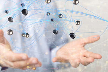 conference Digital Network and data concept 3d