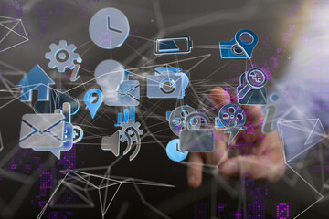 conference Digital Network and data concept 3d