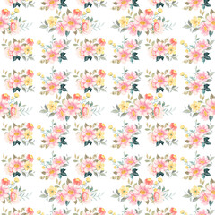 Floral watercolor seamless pattern elegant