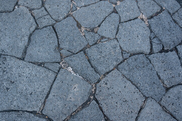 Obraz premium Stone floor, black stone background