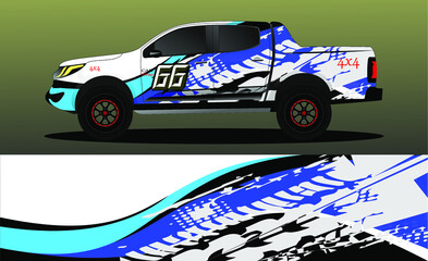 truck wrap decal design vector. abstract Graphic background kit designs for vehicle, race car, rally, livery, sport car