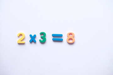 Mistake in math formula on white paper education concept