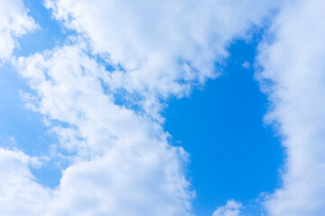 Obraz premium Refreshing blue sky and cloud background material_blue_23