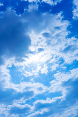Refreshing blue sky and cloud background material_blue_24