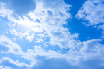 Naklejka na ściany i meble Refreshing blue sky and cloud background material_blue_25