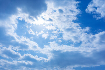 Naklejka na ściany i meble Refreshing blue sky and cloud background material_blue_26