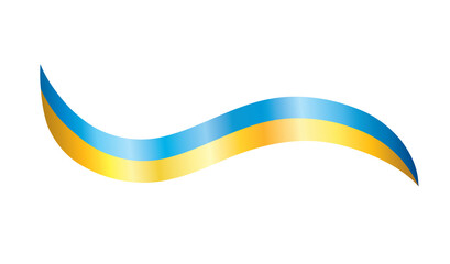Vector drawing wavy Ukrainian flag pattern