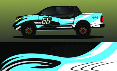 truck wrap decal design vector. abstract Graphic background kit designs for vehicle, race car, rally, livery, sport car