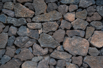 Stone wall, volcanic stone background