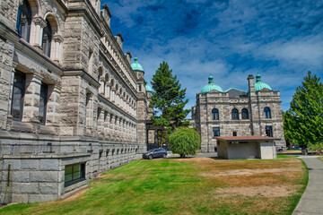 Fototapeta premium Vancouver Island, Canada - August 15, 2017: British Columbia Parliament Buildings in Victoria.