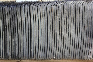 stack of metal plates