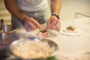 Obraz na płótnie Canvas Chef Preparing Food