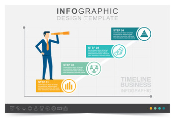 Step to target, modern infographic template, presentation business infographic template, icon set