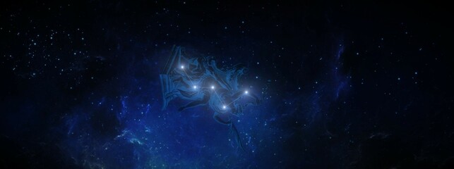panoramic view of cassiopeia constellation
