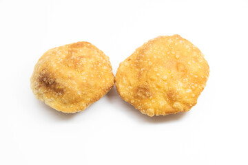 puri or luchi isolated on white baackground,