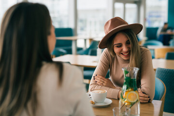 women friends on coffee break