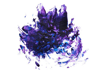 Obraz premium abstract acrylic watercolor paint brush stroke texture isolated on white background for logo and banner. design, creative, and illustration.