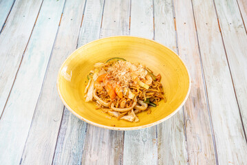 This stir fry vegetable wok recipe is a good choice. Cooking in a wok is becoming very fashionable.