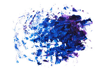 abstract acrylic watercolor paint brush stroke texture isolated on white background for logo and...