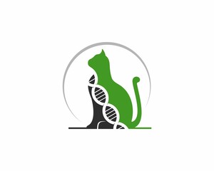 DNA Helix in the cat logo