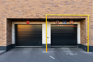  closed gate leading to the parking lot