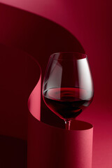 Glass of red wine.