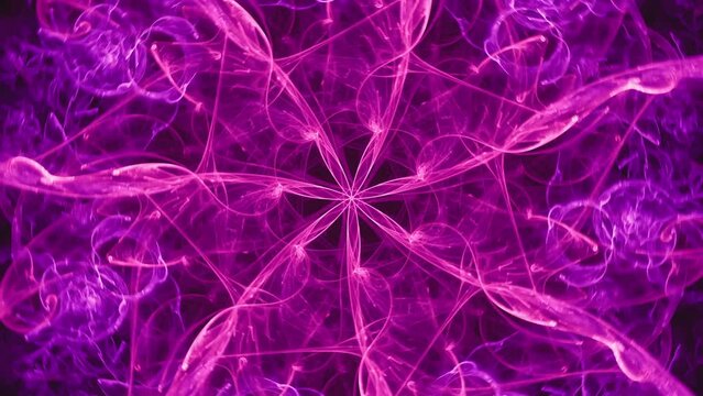 Abstract kaleidoscope fractal background - Interdimensional travel - seamless looping cosmic, portal spiritual journey and and mystical patterns.