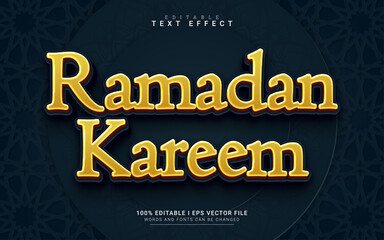 Naklejka na ściany i meble ramadan kareem 3d style text effect