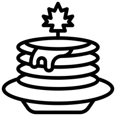 PANCAKE line icon