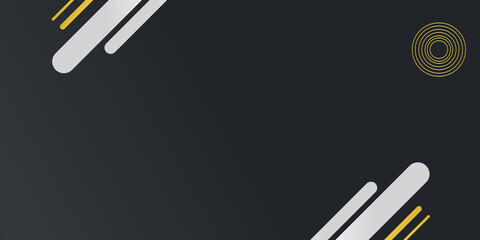 Black and gold abstract background. Modern trendy black and gold abstract presentation background Dark and gold abstract background luxury shapes. Vector illustration.