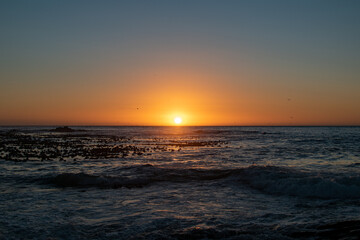 sunset over beach