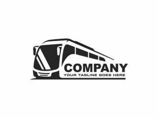 Bus logo design vector. Travel bus logo - obrazy, fototapety, plakaty