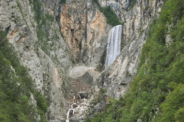 Boka Waterfall. Julian Alps, Slovenia