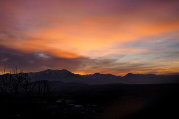 Obraz premium Sunset in Piedmont
