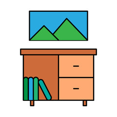 wardrobe and picture icon