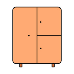 wardrobe and book icon
