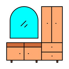 wardrobe and mirror icon