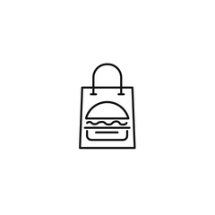 food bag icons  symbol vector elements for infographic web